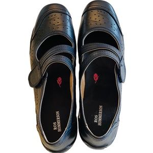 Ros Hommerson Chelsea Mary Jane Blue Leather Shoes 10N